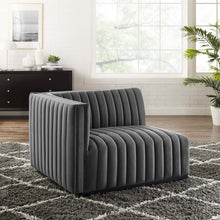 Load image into Gallery viewer, Conjure Channel Tufted Performance Velvet Left-Arm Chair by Modway
