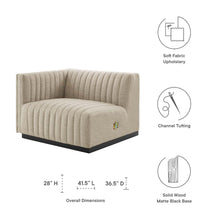 Load image into Gallery viewer, Conjure Channel Tufted Upholstered Fabric Left-Arm Chair by Modway
