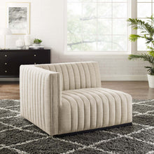 Load image into Gallery viewer, Conjure Channel Tufted Upholstered Fabric Left-Arm Chair by Modway
