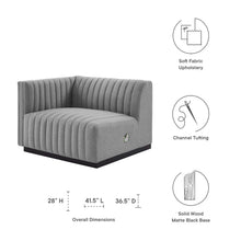 Load image into Gallery viewer, Conjure Channel Tufted Upholstered Fabric Left-Arm Chair by Modway

