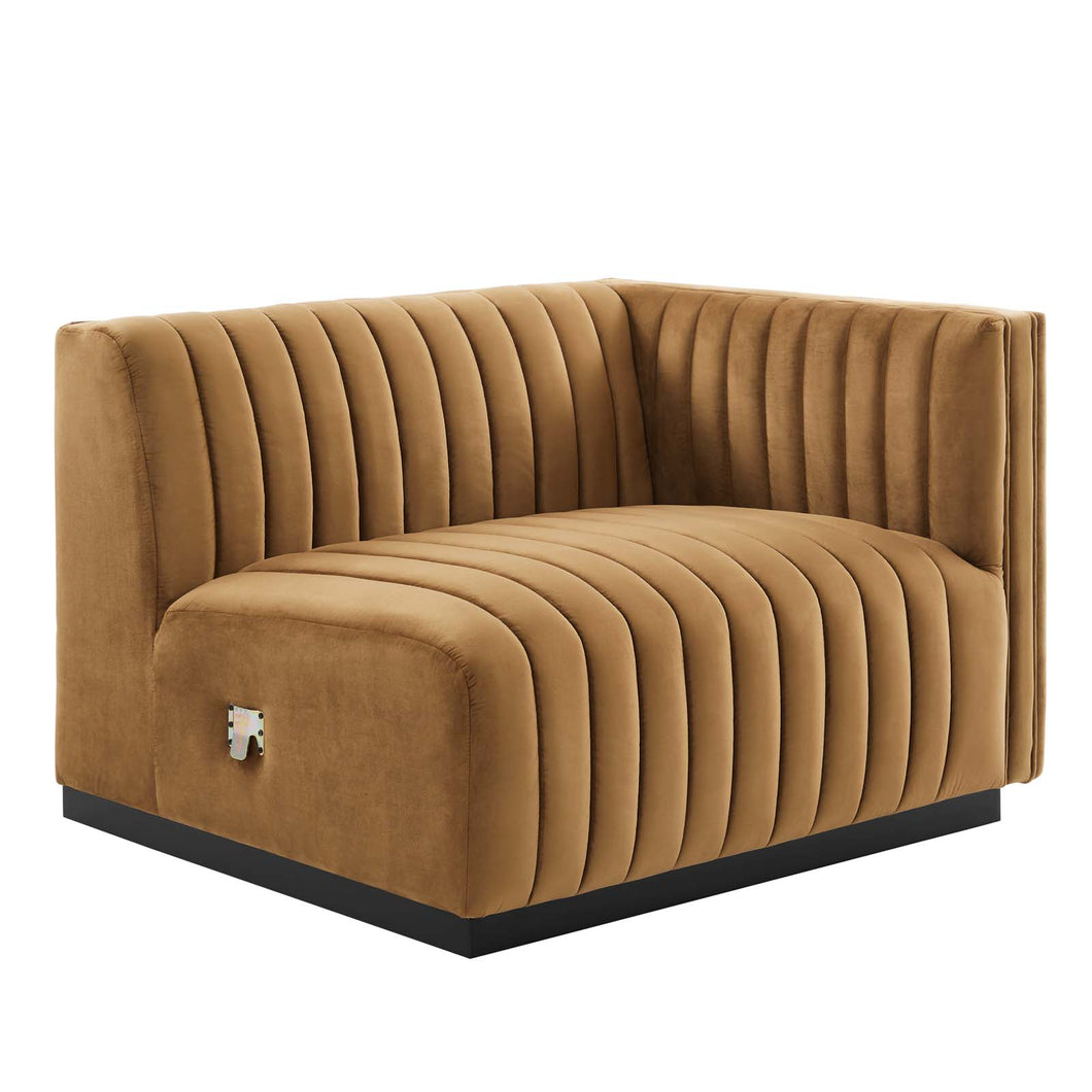 Conjure Channel Tufted Performance Velvet Right-Arm Chair by Modway