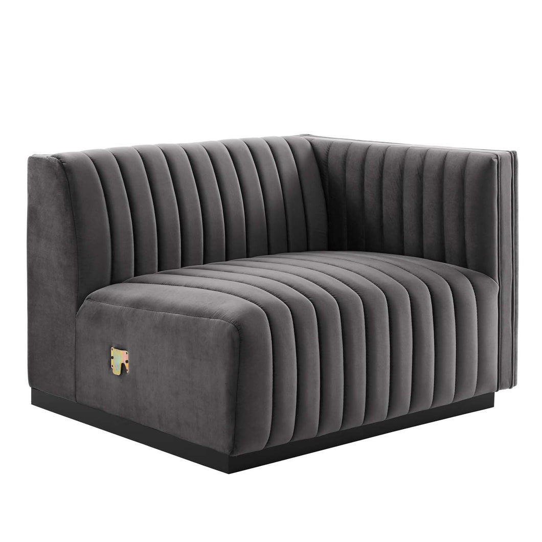 Conjure Channel Tufted Performance Velvet Right-Arm Chair by Modway