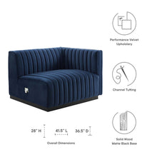 Load image into Gallery viewer, Conjure Channel Tufted Performance Velvet Right-Arm Chair by Modway
