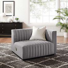Load image into Gallery viewer, Conjure Channel Tufted Upholstered Fabric Right-Arm Chair by Modway
