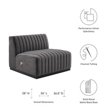 Load image into Gallery viewer, Conjure Channel Tufted Performance Velvet Armless Chair by Modway
