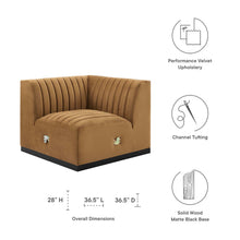 Load image into Gallery viewer, Conjure Channel Tufted Performance Velvet Left Corner Chair by Modway
