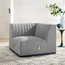 Load image into Gallery viewer, Conjure Channel Tufted Upholstered Fabric Left Corner Chair by Modway
