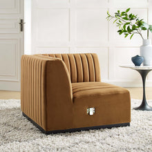 Load image into Gallery viewer, Conjure Channel Tufted Performance Velvet Right Corner Chair by Modway
