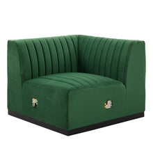 Load image into Gallery viewer, Conjure Channel Tufted Performance Velvet Right Corner Chair by Modway
