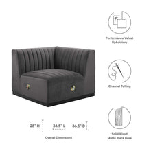Load image into Gallery viewer, Conjure Channel Tufted Performance Velvet Right Corner Chair by Modway
