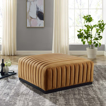 Load image into Gallery viewer, Conjure Channel Tufted Performance Velvet Ottoman
