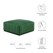 Load image into Gallery viewer, Conjure Channel Tufted Performance Velvet Ottoman
