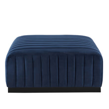 Load image into Gallery viewer, Conjure Channel Tufted Performance Velvet Ottoman
