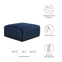 Load image into Gallery viewer, Conjure Channel Tufted Performance Velvet Ottoman
