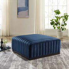 Load image into Gallery viewer, Conjure Channel Tufted Performance Velvet Ottoman
