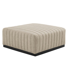 Load image into Gallery viewer, Conjure Channel Tufted Upholstered Fabric Ottoman
