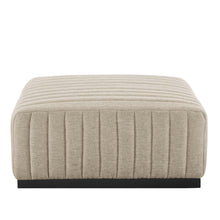 Load image into Gallery viewer, Conjure Channel Tufted Upholstered Fabric Ottoman
