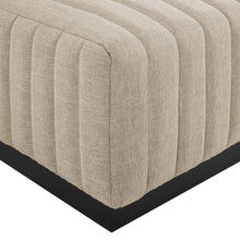 Load image into Gallery viewer, Conjure Channel Tufted Upholstered Fabric Ottoman
