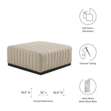 Load image into Gallery viewer, Conjure Channel Tufted Upholstered Fabric Ottoman
