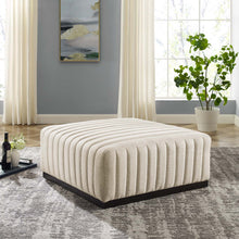 Load image into Gallery viewer, Conjure Channel Tufted Upholstered Fabric Ottoman
