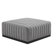 Load image into Gallery viewer, Conjure Channel Tufted Upholstered Fabric Ottoman
