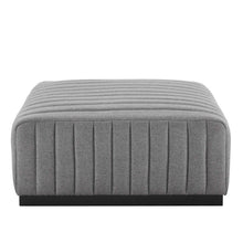 Load image into Gallery viewer, Conjure Channel Tufted Upholstered Fabric Ottoman
