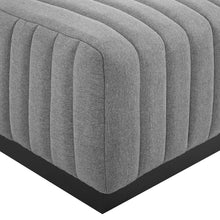 Load image into Gallery viewer, Conjure Channel Tufted Upholstered Fabric Ottoman
