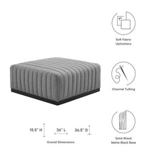 Load image into Gallery viewer, Conjure Channel Tufted Upholstered Fabric Ottoman
