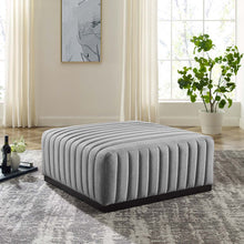 Load image into Gallery viewer, Conjure Channel Tufted Upholstered Fabric Ottoman
