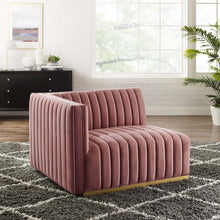 Load image into Gallery viewer, Conjure Channel Tufted Performance Velvet Left-Arm Chair by Modway

