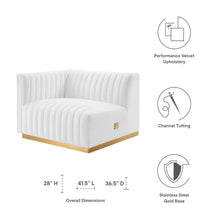 Load image into Gallery viewer, Conjure Channel Tufted Performance Velvet Left-Arm Chair by Modway
