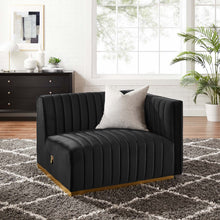 Load image into Gallery viewer, Conjure Channel Tufted Performance Velvet Right-Arm Chair by Modway
