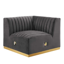 Load image into Gallery viewer, Conjure Channel Tufted Performance Velvet Left Corner Chair by Modway
