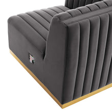 Load image into Gallery viewer, Conjure Channel Tufted Performance Velvet Left Corner Chair by Modway
