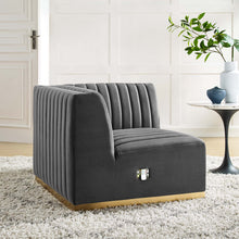 Load image into Gallery viewer, Conjure Channel Tufted Performance Velvet Right Corner Chair by Modway
