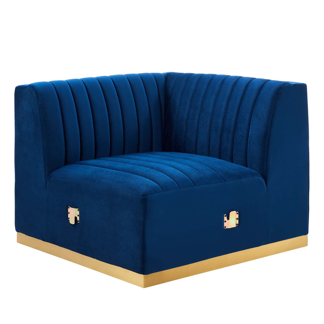 Conjure Channel Tufted Performance Velvet Right Corner Chair by Modway