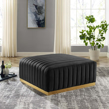 Load image into Gallery viewer, Conjure Channel Tufted Performance Velvet Ottoman by Modway
