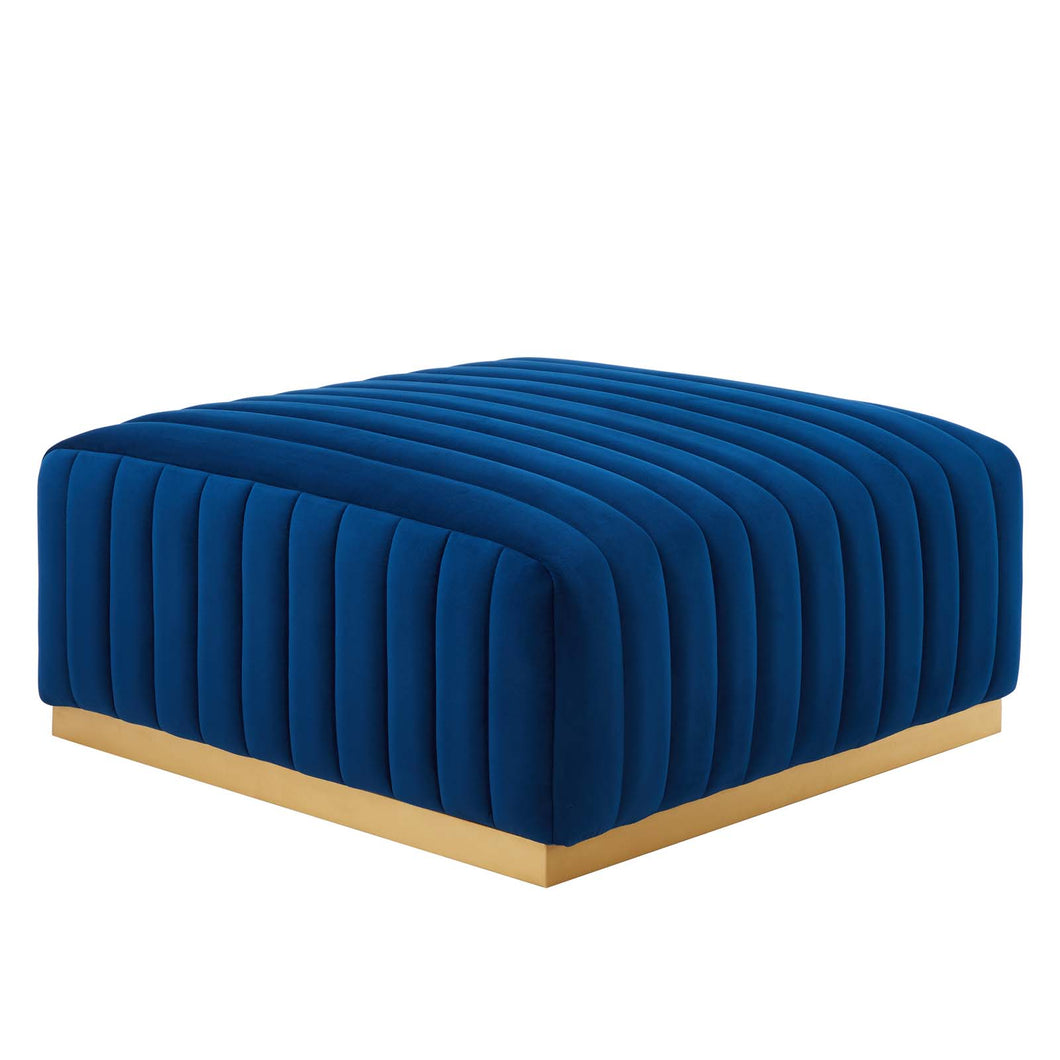 Conjure Channel Tufted Performance Velvet Ottoman by Modway