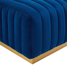 Load image into Gallery viewer, Conjure Channel Tufted Performance Velvet Ottoman
