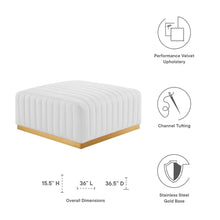 Load image into Gallery viewer, Conjure Channel Tufted Performance Velvet Ottoman by Modway
