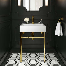 Load image into Gallery viewer, Redeem 24&quot; Wall-Mount Gold Stainless Steel Bathroom Vanity by Modway
