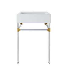 Load image into Gallery viewer, Redeem 24&quot; Silver Stainless Steel Wall-Mount Bathroom Vanity by Modway
