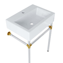 Load image into Gallery viewer, Redeem 24&quot; Silver Stainless Steel Wall-Mount Bathroom Vanity by Modway
