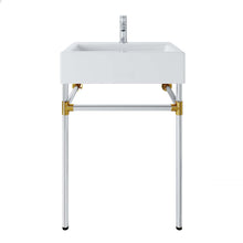 Load image into Gallery viewer, Redeem 24&quot; Silver Stainless Steel Wall-Mount Bathroom Vanity by Modway
