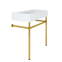 Load image into Gallery viewer, Redeem 32&quot; Wall-Mount Gold Stainless Steel Bathroom Vanity by Modway
