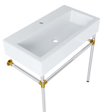 Load image into Gallery viewer, Redeem 32&quot; Silver Stainless Steel Wall-Mount Bathroom Vanity by Modway
