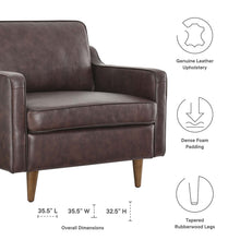 Load image into Gallery viewer, Impart Genuine Leather Armchair by Modway
