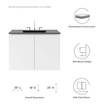 Load image into Gallery viewer, Bryn 36&quot; Wall-Mount Bathroom Vanity (Sink Basin Not Included) by Modway
