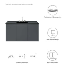 Load image into Gallery viewer, Bryn 48&quot; Wall-Mount Bathroom Vanity (Sink Basin Not Included) by Modway
