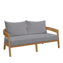 Load image into Gallery viewer, Brisbane Teak Wood Outdoor Patio Loveseat by Modway

